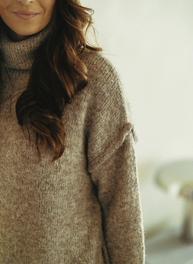 Elin Knit Wide Sleeve / Taupe