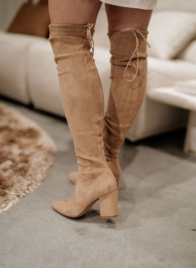 Knee Boots Beige / High Heel