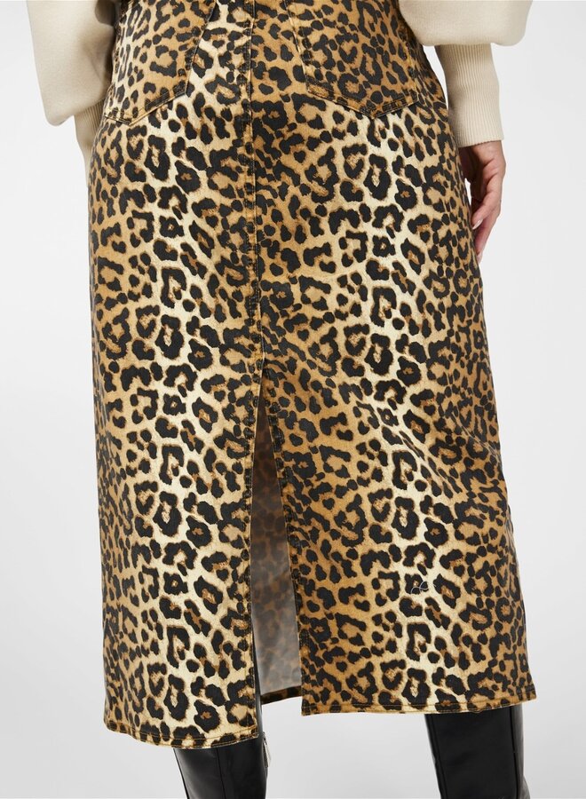 Leonora HW Denim Skirt / Nomad-Leopard