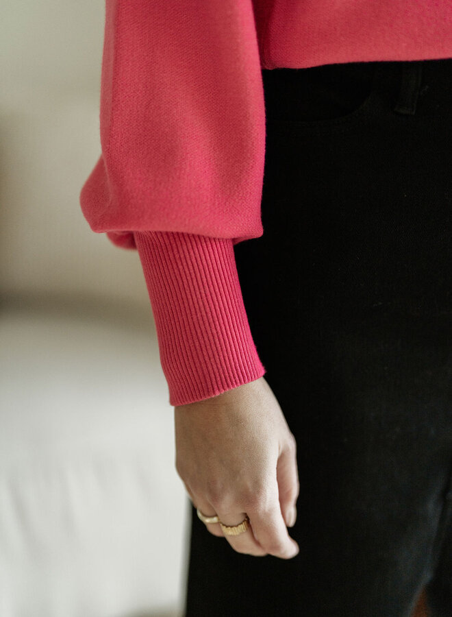 Fonny LS Knit Pullover / Raspberry Sorbet