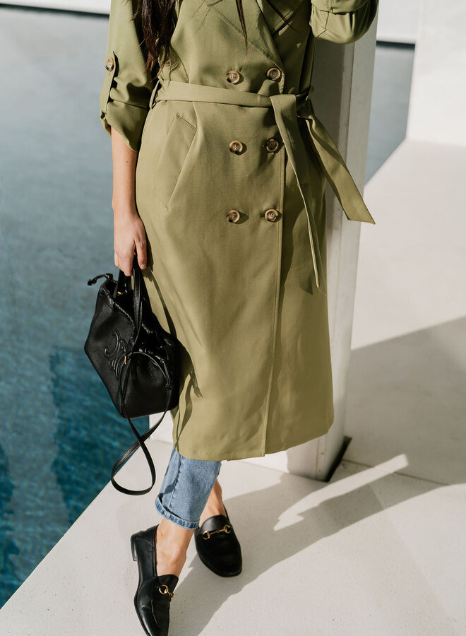 SC/ Trench Coat / Khaki Green