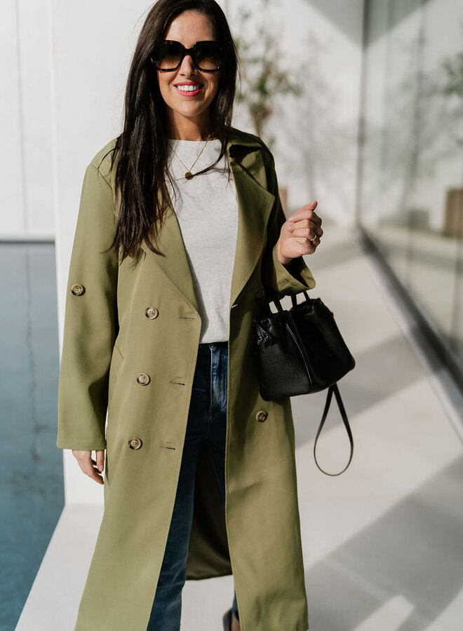 SC/ Trench Coat / Khaki Green