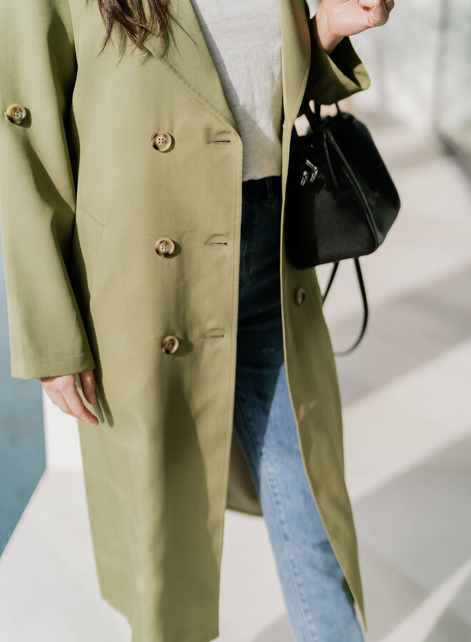 SC/ Trench Coat / Khaki Green