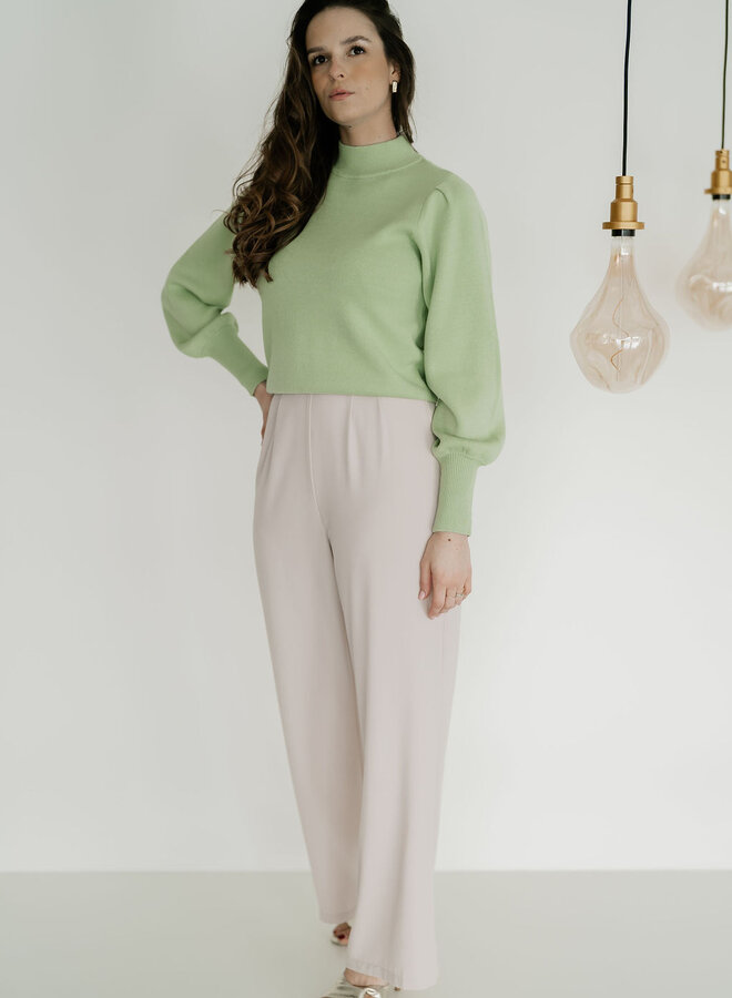 Fonny LS Knit Pullover / Quiet Green