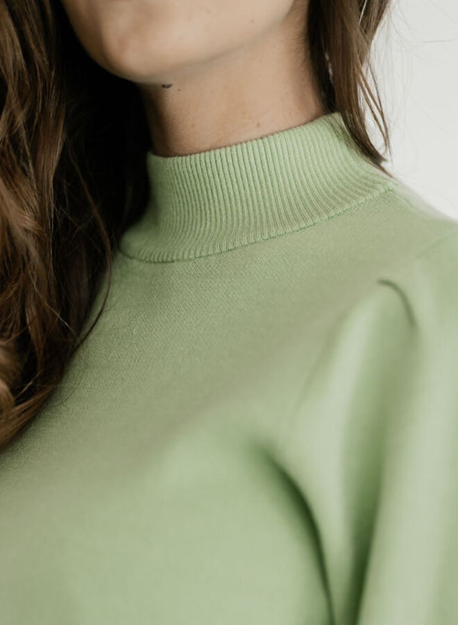 Fonny LS Knit Pullover / Quiet Green