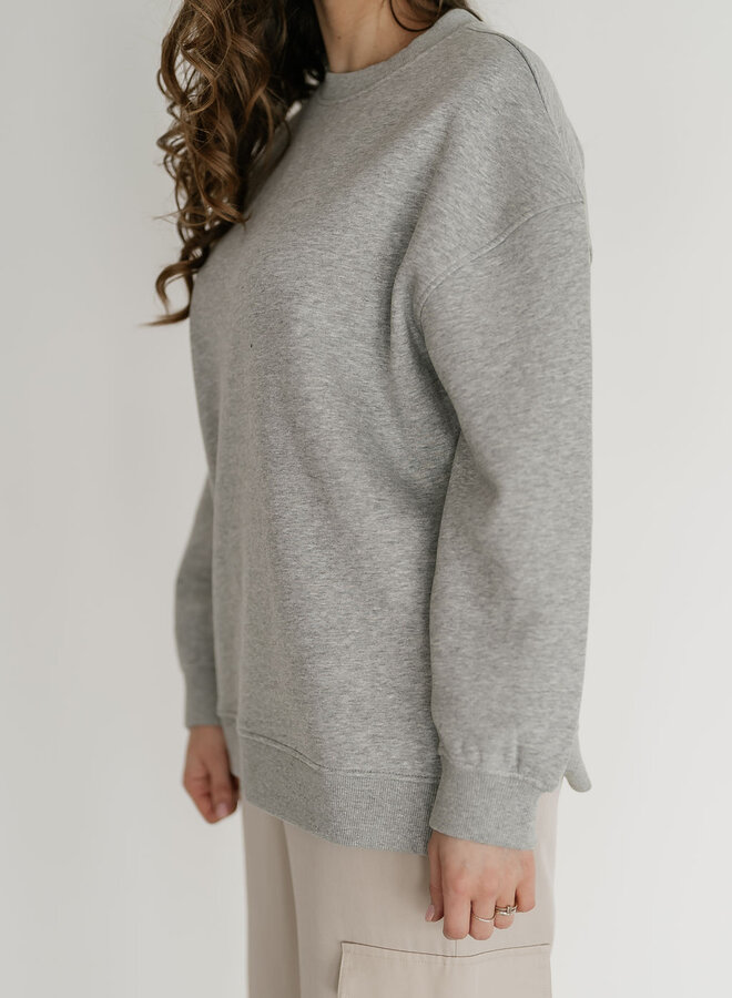 Gia Yrsa LS Crew Neck Sweat / Light Grey Melange