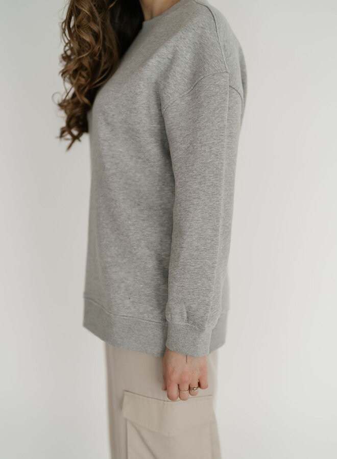 Gia Yrsa LS Crew Neck Sweat / Light Grey Melange