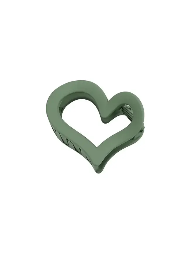 Hairclip Heart Green