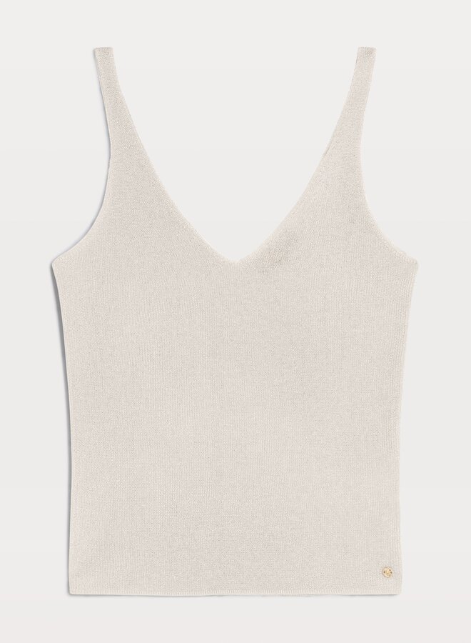 JV / Nala Top Sleeveless V-Neck / Silver Glitter