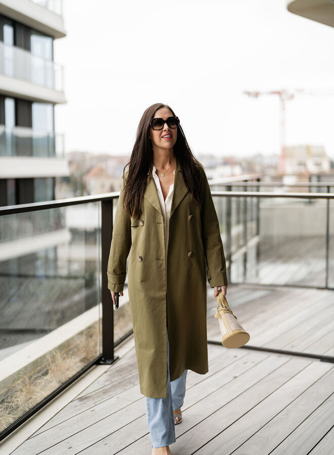 Sia Trench Coat / Martini Olive