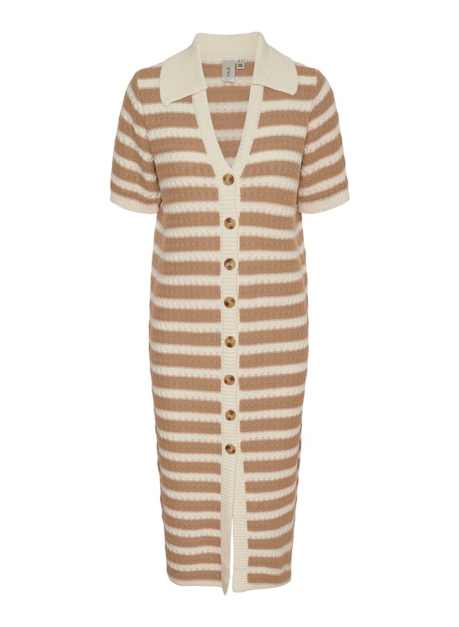 Croc SS Midi Knit Dress / Birch Tannin