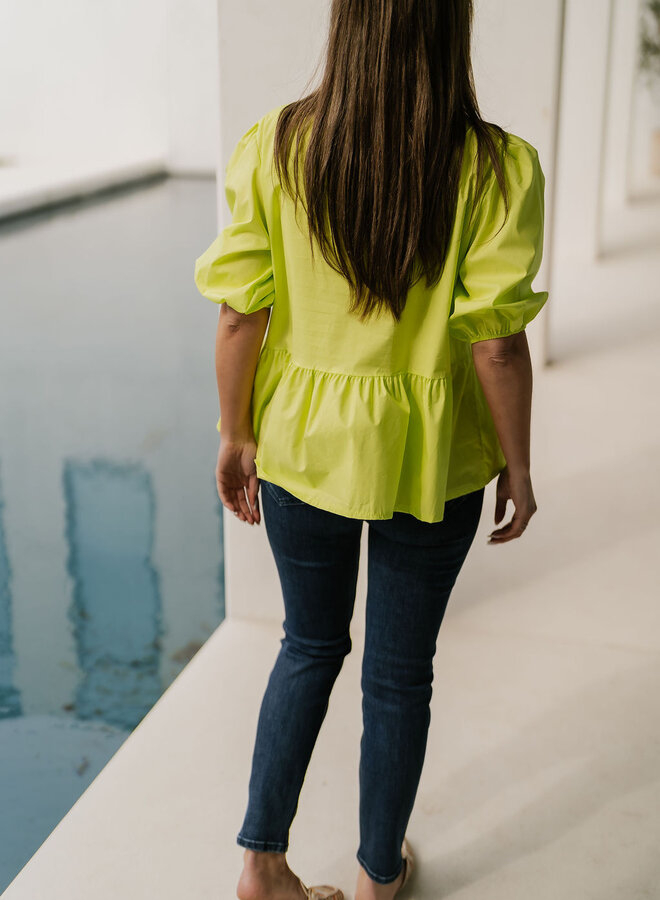 Olivia Shirt Lime Green