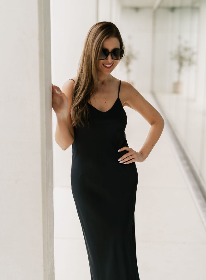 Talia / Lena SL Slip Dress / Dark Sapphire