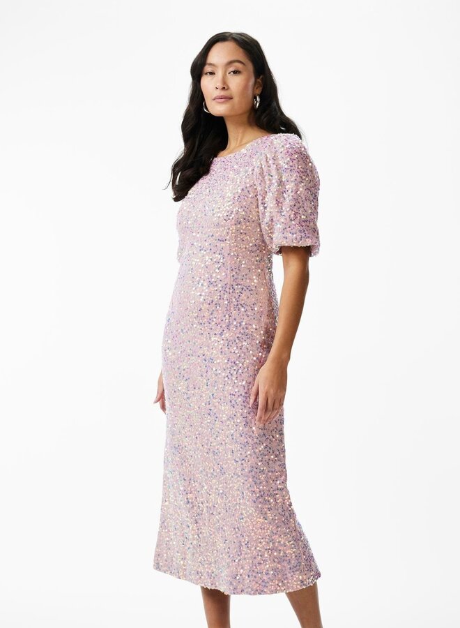 Maja Sequin 2/4 Midi Dress / Pastel Lavender