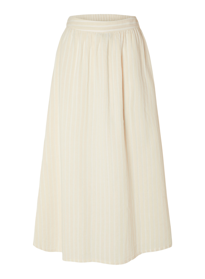 Malinda HW Striped Long Skirt / Sandshell