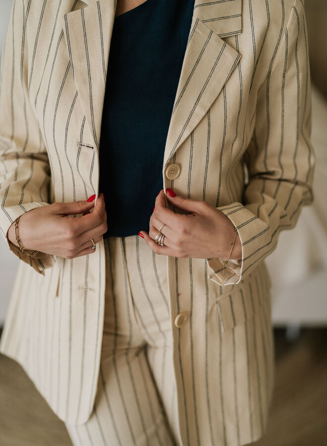 Hilda LS Fitted Blazer / Sandshell