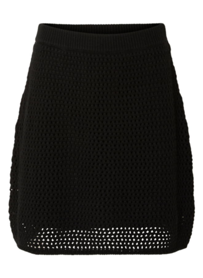 Fina HW Mini Knit Skirt / Black