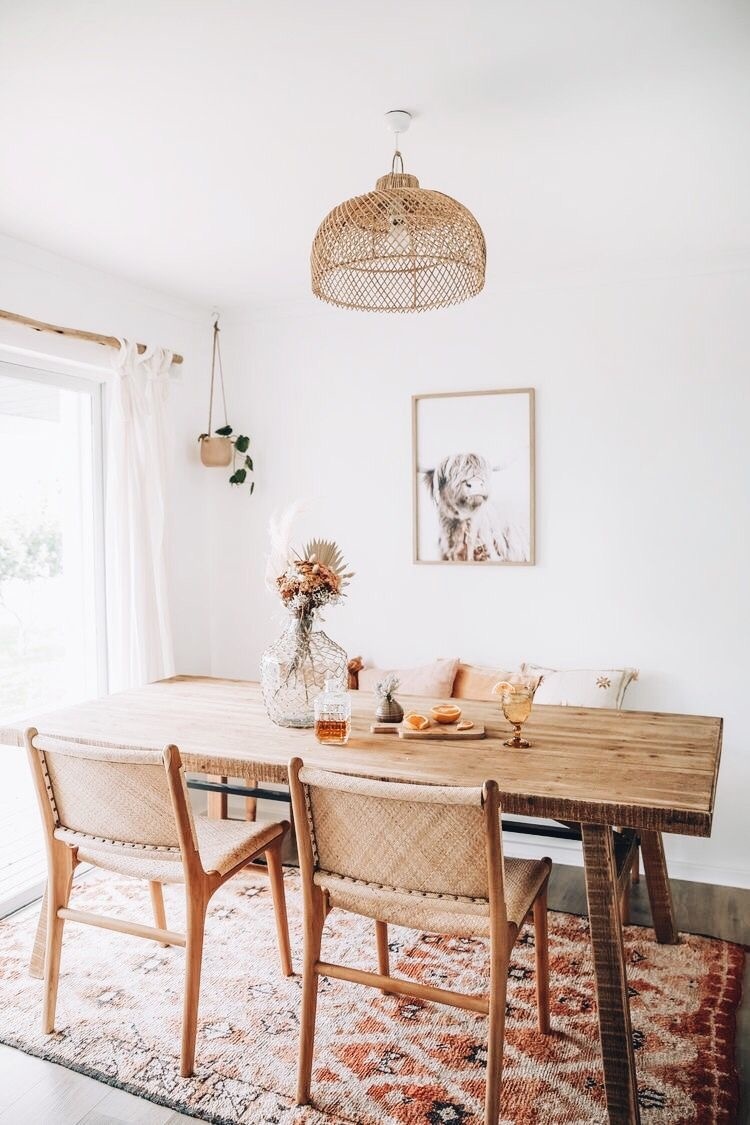 Petite Lily Interiors Lámpara de techo de ratán - natural - Ø39cm