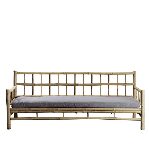 TinekHome Bamboo couch /grey mattress