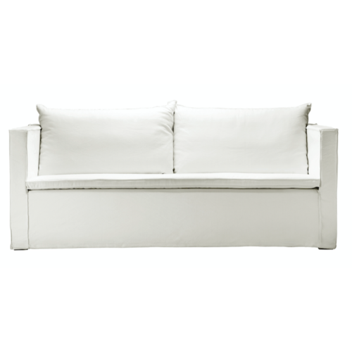 Sofá lino - blanco - 170-240x94xH44/75cm