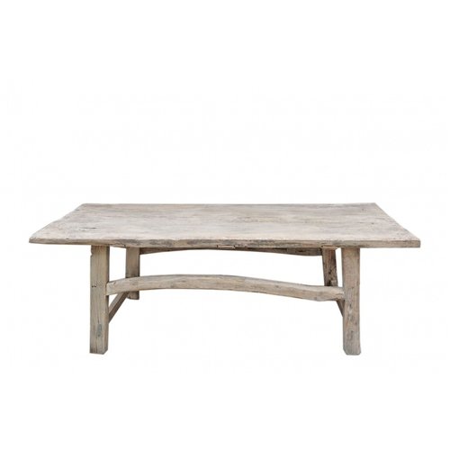 Pieza única Mesa de Café de Madera de Olmo - 146x67xh43cm - pieza única