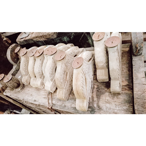 Pieza única Portavelas de madera India - Pieza Unica