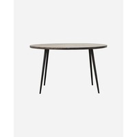 Round dining table en black  130x76