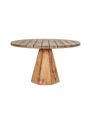 Dareels Round wooden outdoor table - 130cm diameter