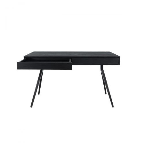 Dareels Majesti black desk in recycled teak and iron - 130x55x76cm