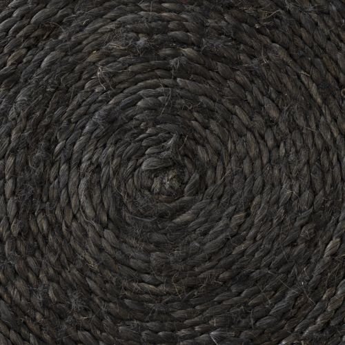 Dareels Black round hemp rug - 160cm diameter