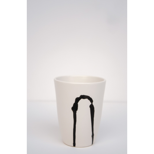 6x Taza de pincel único hecho a mano de artistas contemporáneas,