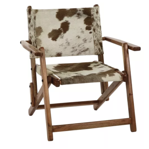 Pomax Armchair 'Benissa' - Cowhide / acacia wood