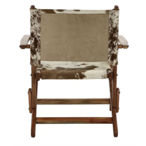 Pomax Armchair 'Benissa' - Cowhide / acacia wood