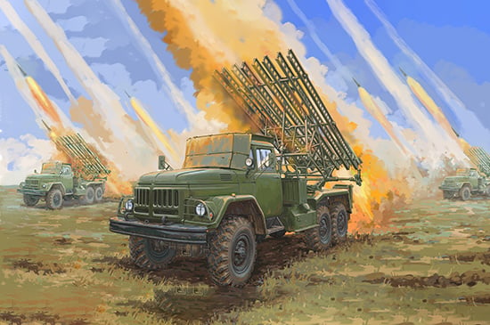 Trumpeter Zil 131 Soviet 2b7r Multiple Rocket Launcher Bm 13 1 35 Traudls Modellbau