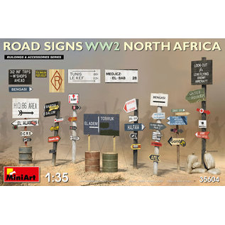 MiniArt Road Signs / Straßenschilder WWII North Africa - 1:35