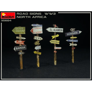 MiniArt Road Signs / Straßenschilder WWII North Africa - 1:35