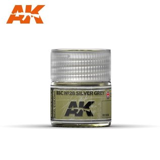 AK Interactive Real Colors - RC038 BSC Nº28 Silver Grey