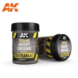 AK Interactive AK Interactive - TERRAINS MUDDY GROUND - 250ml (Acrylic)