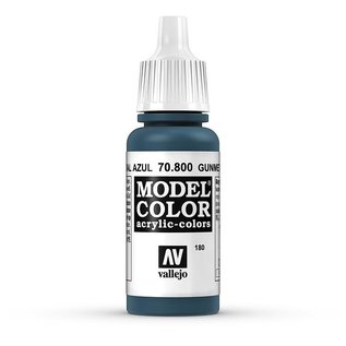 Vallejo Model Color - 800 - Blauer Stahl (Gunmetal Blue), 17 ml