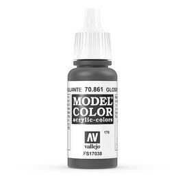 Vallejo Vallejo - Model Color - 861 - Tiefschwarz(Lack), 17 ml (Glossy Black), 17 ml