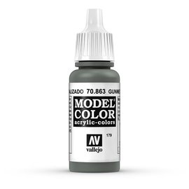 Vallejo Vallejo - Model Color - 863 - Metallgrau (Gunmetal Grey), 17 ml