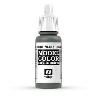 Vallejo Model Color - 863 - Metallgrau (Gunmetal Grey), 17 ml