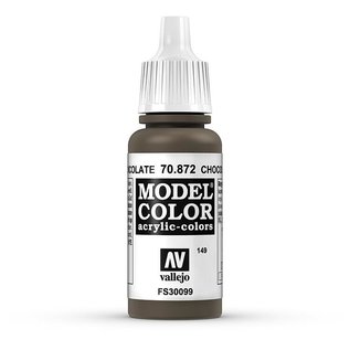 Vallejo Model Color - 872 - Schokoladen Braun (Chocolate Brown), 17 ml