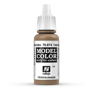Vallejo Model Color - 874 - Dunkel Erdbraun (USA tan- Earth), 17 ml