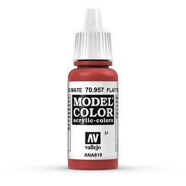 Vallejo Vallejo - Model Color - 957 - Tomatenrot (Flat Red), 17 ml