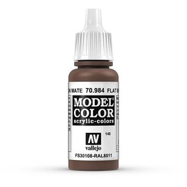 Vallejo Vallejo - Model Color - 984 - Terrabraun Dunkel (Flat Brown), 17 ml