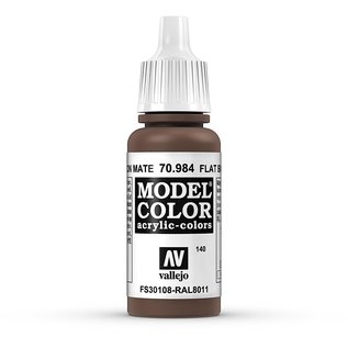 Vallejo Model Color - 984 - Terrabraun Dunkel (Flat Brown), 17 ml