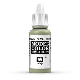 Vallejo Vallejo - Model Color - 987 - Olivgrau (Medium Grey), 17 ml