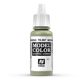 Vallejo Model Color - 987 - Olivgrau (Medium Grey), 17 ml