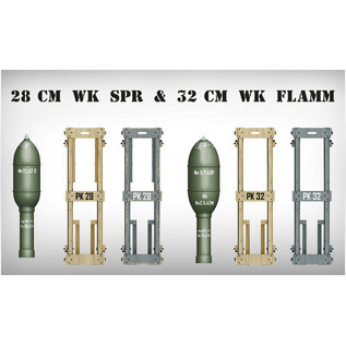 MiniArt German Rocket Launcher with 28cm WK Spr & 32cm WK Flamm in 1:35